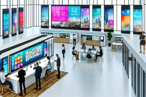 digital screens and interactive signage