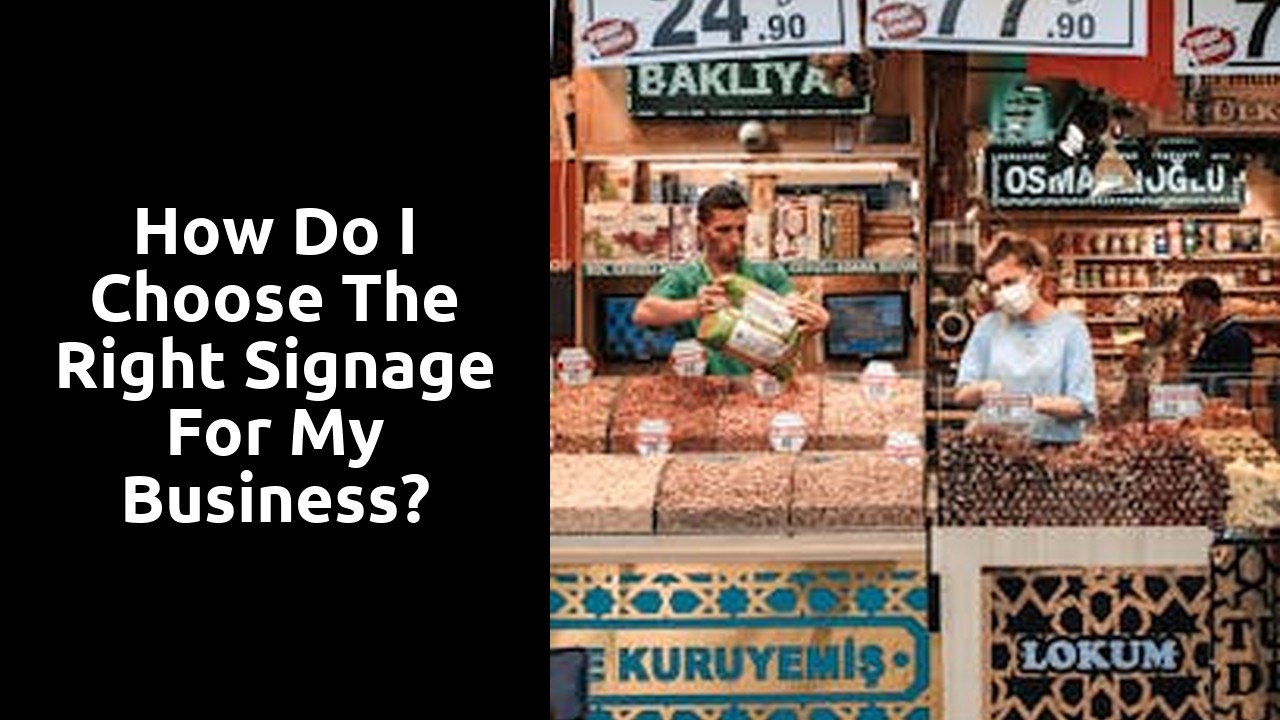 How do I choose the right signage for my business?