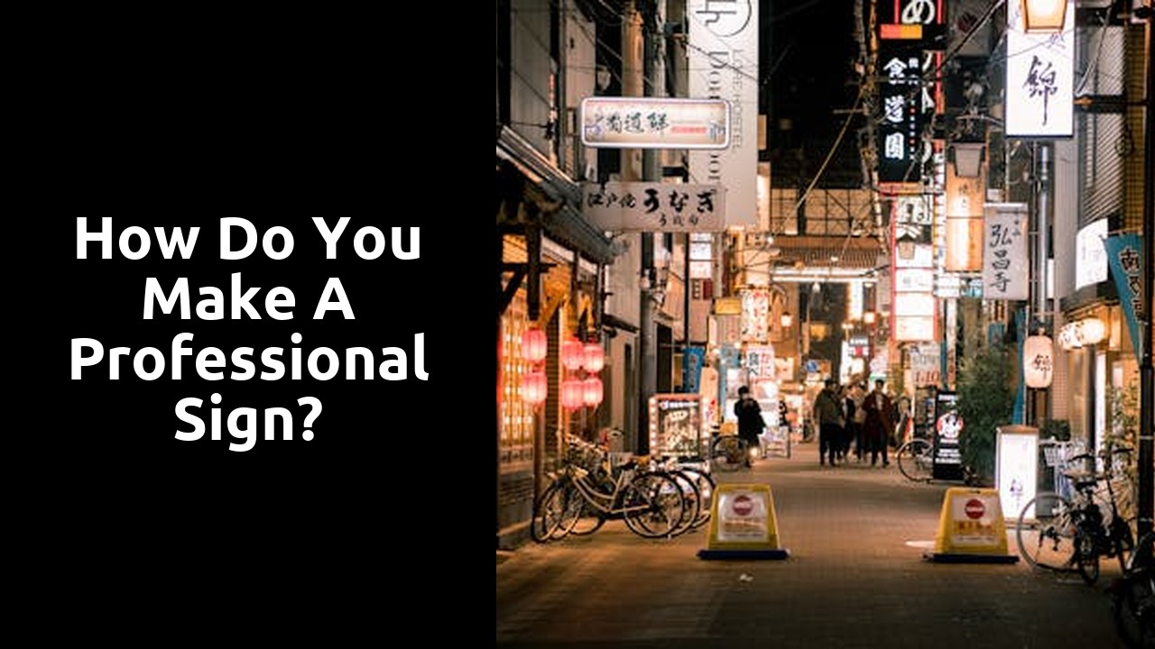 How do you make a professional sign?