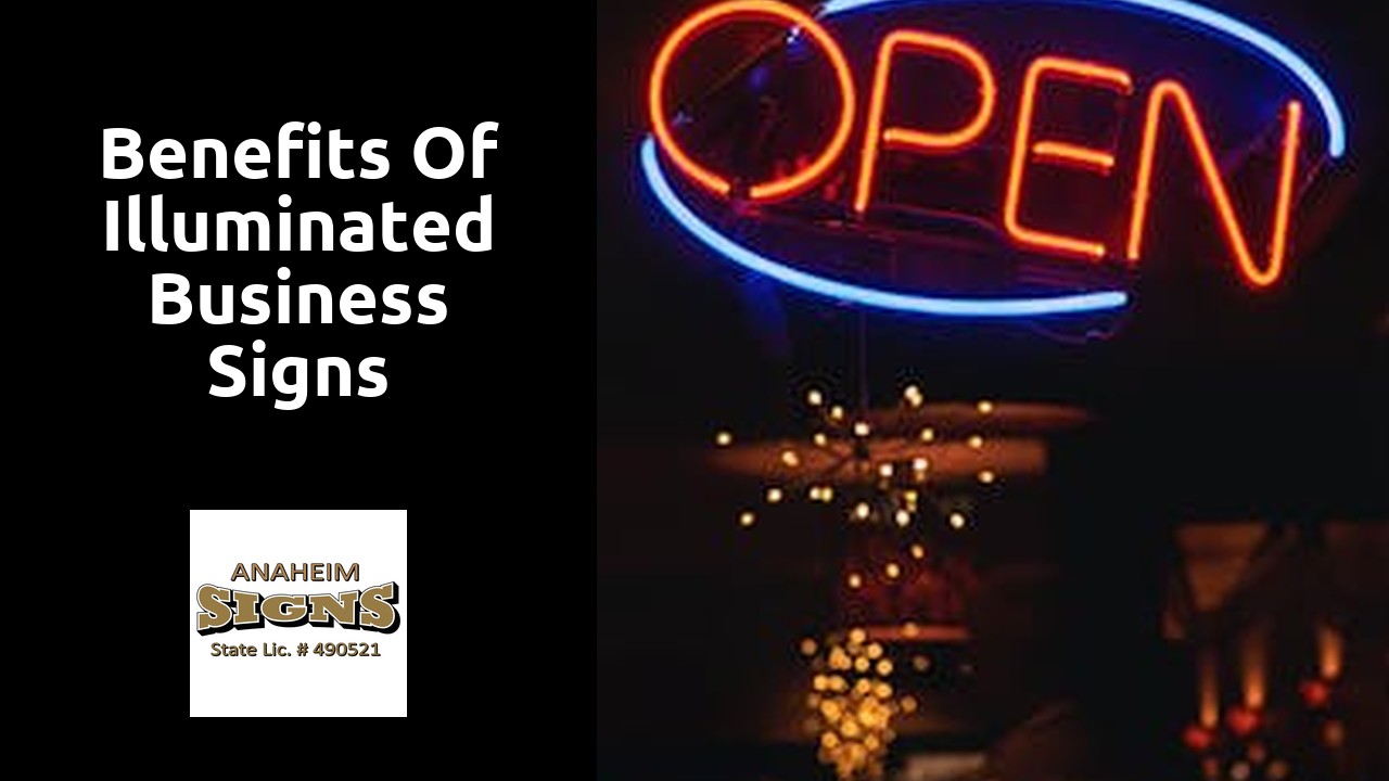 Benefits of Illuminated Business Signs