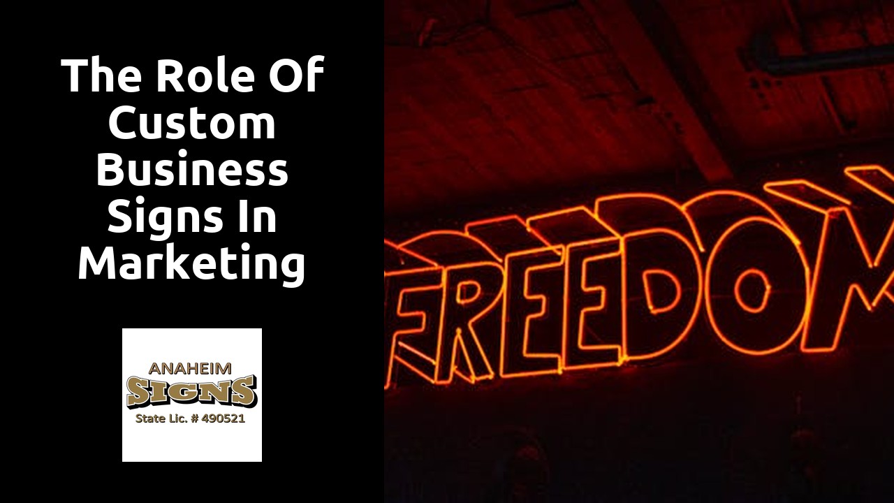 The Role of Custom Business Signs in Marketing Strategy