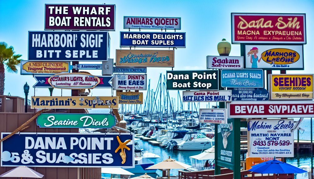 dana point marina signage