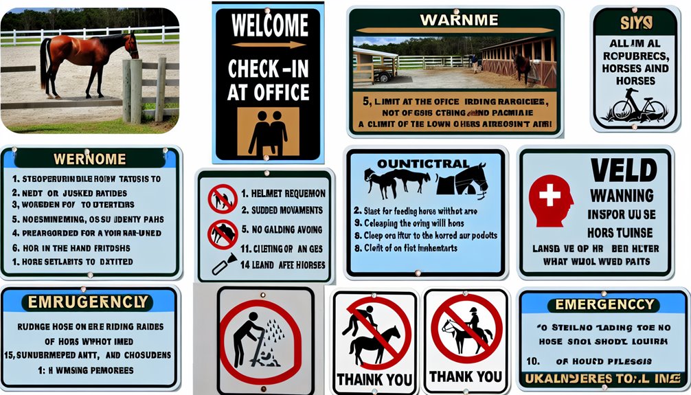 equestrian facility signage details