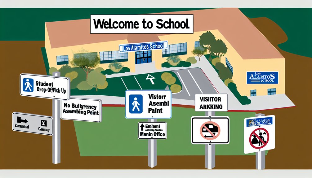 los alamitos school signs