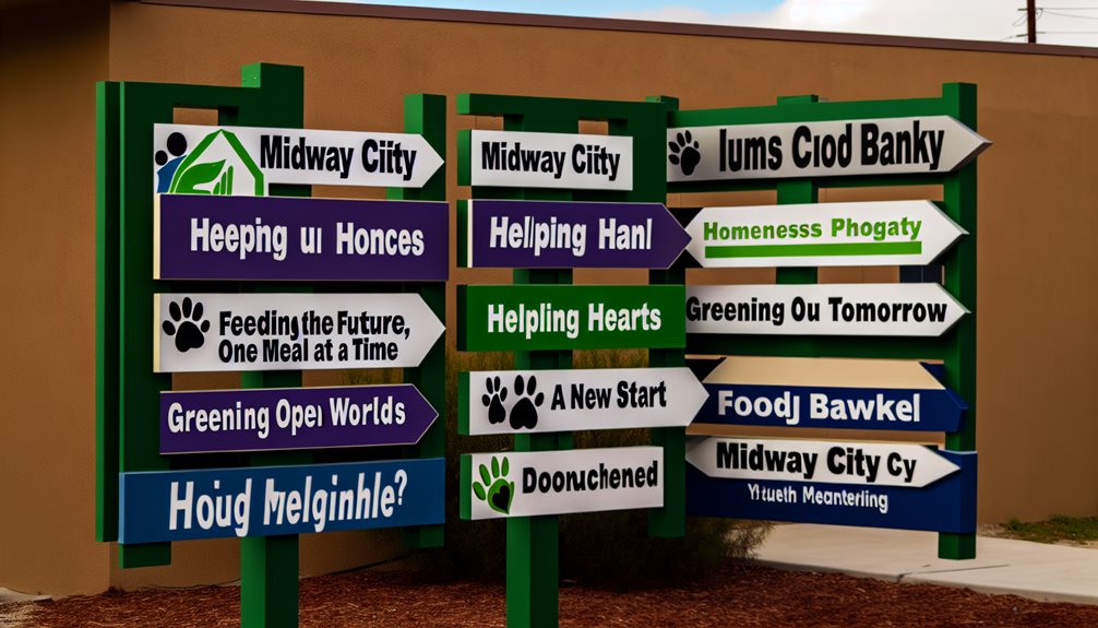 midway city charity signage