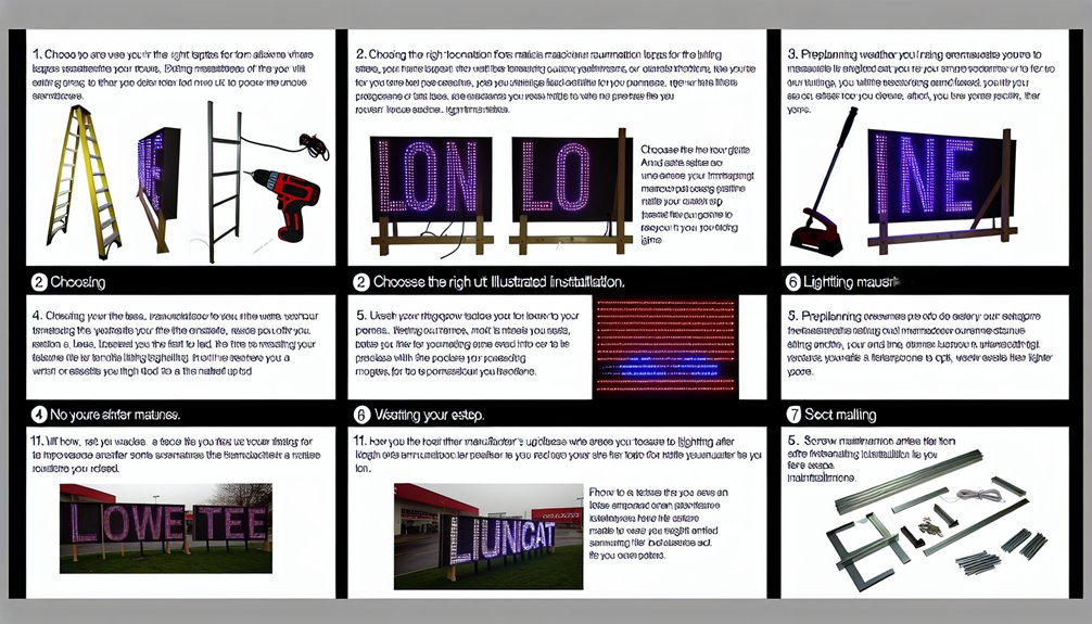 effective lighted letters installation