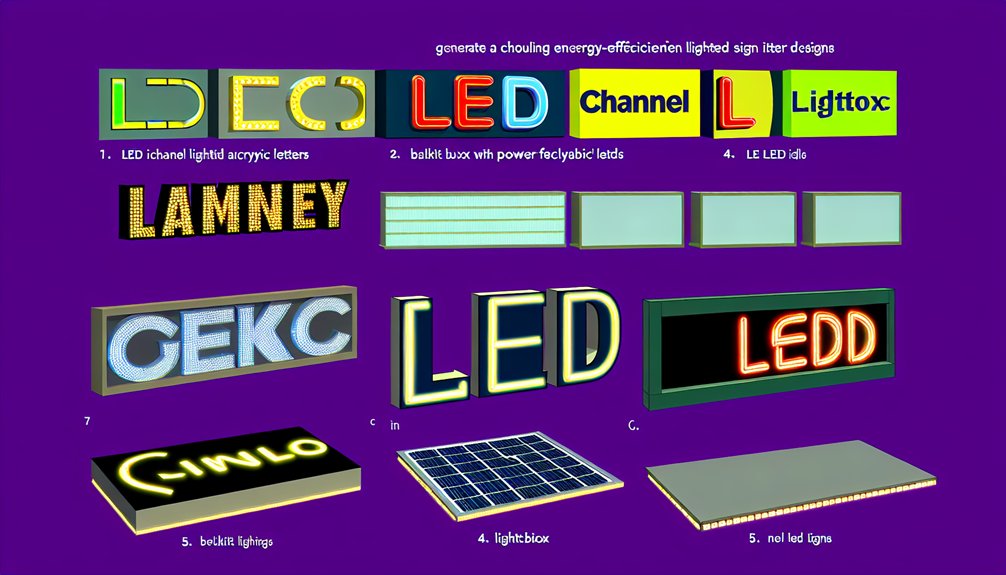 energy efficient sign designs