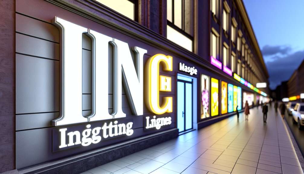 illuminated signage enhances visibility