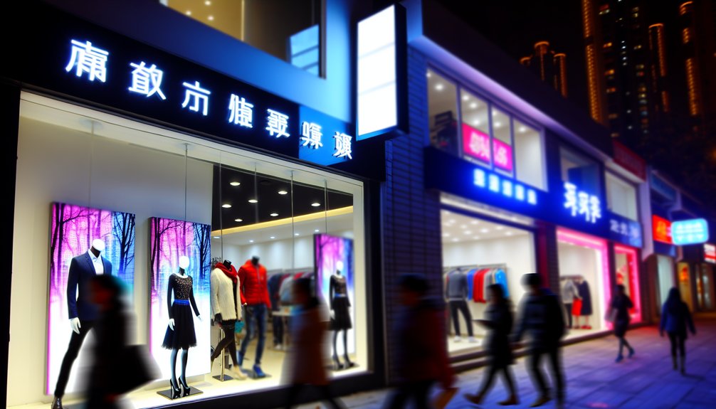 illuminated signage enhances visibility