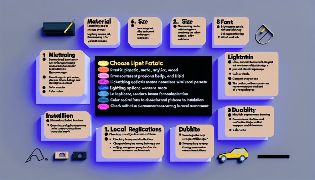 lighted sign letters selection